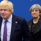 Boris Johnson y Theresa May, en una imagen del pasado viernes. THIERRY CHARLIER