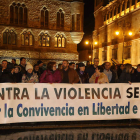 Un momento de la concentración celebrada ayer en Botines.