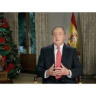 El rey Juan Carlos, durante el tradicional mensaje de Navidad que pronunció el día de Nochebuena en