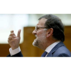 Mariano Rajoy durante su intervención en el Senado