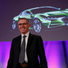 Carlos Tavares, presidente del grupo PSA Peugeot Citroën, en una conferencia de prensa el mes pasado.
