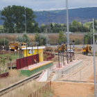 Obras de integración del ferrocarril de Feve en La Asunción.