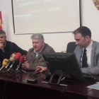 Jorge Vega, Ricardo Miranda y Miguel Viloria, ayer. DL
