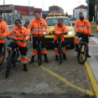Los voluntarios disponen de bicicletas de montaña para sus desplazamientos por la Ruta. DL