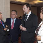 Alfredo Prada y Mariano Rajoy durante su estancia en Chile.