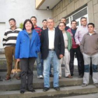 Ana Rosa Durán, junto a otros alcaldes y representantes sindicales que forman la plataforma