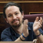 Iglesias, ayer en el Congreso. Javier Lizón