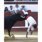La cogida de Gonzalo Muñoz.