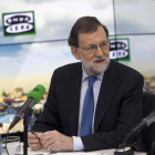 Mariano Rajoy fue entrevistado ayer en el programa ‘Más de uno’ de Onda Cero. DIEGO CRESPO