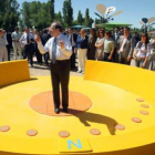 Herrera en la inauguración de un parque en Valladolid.