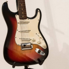 La guitarra eléctrica que Dylan usó en el festival de Newport y que se ha subastado en Nueva York.