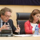 De Santiago-Juárez y Ana Rosa Sopeña, ayer, ante la Comisión de Presidencia