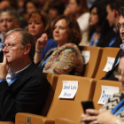 Antonio Silván y Juan Martínez Majo, en el congreso regional del partido el pasado fin de semana. JESÚS
