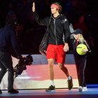 Zverev, antes de enfrentarse a Federer.