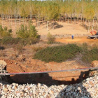 El socavón llegó hasta la estructura de la vía ferroviaria León-Palencia.
