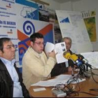 Marcelino Taboada, Iván Alonso, y Luis Linares, ayer en la sede del Partido del Bierzo en Ponferrada