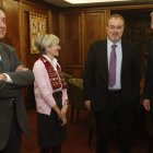 Javier García-Prieto, edil de Educación, Ana Franco, Urbanismo, Rey y Silván, ayer tras la cita. RAMIRO
