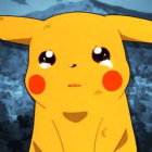 Pikachu llorando en un fotograma de la serie televisiva de Pokémon.