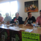 Los representantes de la cooperativa, durante la presentación de la Fiesta de la Vendimia.