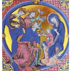 Una miniatura del facsímil de la «Biblia de San Luis».