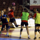 Las jugadoras del Cleba en un entrenamiento en el Palacio