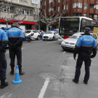 Policías locales en la capital.