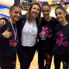 Sara Llana, Nuria Castaño, Carolina Rodríguez y Olatz Rodríguez, referentes de la rítmica leonesa. DL