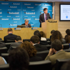 El consejero delegado de Banco Sabadell, Jaume Guardiola, presenta los resultados.