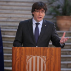 Puigdemont en su mensaje de Presidente de la Generalitat, hoy en TV3