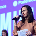 Ione Belarra participa en un encuentro feminista organizado por Podemos. VÍCTOR LERENA