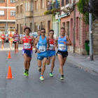 Alberto, Serrano, Vázquez y Gabela, grupo cabecero de la carrera roblana.