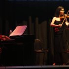 María José Cordero durante el estreno de Leopoldianas ayer en Astorga.