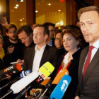 El líder de los liberales, Christian Lindner, hace declaraciones a la prensa tras la ruptura de las negociaciones para formar un nuevo Gobierno.