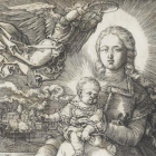 Detalle del grabado 'Maria coronada por un ángel', de Durero.