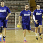 Aguirrezabalaga, Carrillo y Molina, en el primer entrenamiento del año.