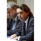 José María Aznar junto al secretario general de CC.OO., José María Fidalgo