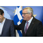 Tsipras y Jean-Claude Juncker.