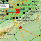 Imagen del Instituto Geográfico Nacional situando el epicentro del terremoto de Murcia.