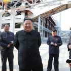 Imagen del tirano de Corea del Norte en su aparición en la televisión. KACNA