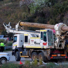 La tuneladora que participará en las tareas de rescate del niño Julen en el pozo de Totalán (Málaga).