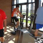 Manolo Martínez ejerciendo su nueva labor como entrenador ayudante en el Ceard.