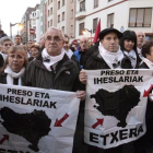 Manifestación a favor del acercamiento de presos a Euskadi, en Bilbao en noviembre del 2014.