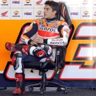 Marc Márquez tras rodar en la primera jornada de entrenamientos en Cheste.