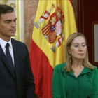 Pedro Sánchez y Ana Pastor, este jueves en el Congreso.