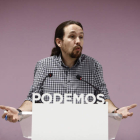 Pablo Iglesias se mostró satisfecho por los resultados de la consulta. EMILIO NARANJO