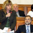 Inmaculada Larrauri, durante su debate de ayer en las Cortes
