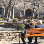 Aspecto de un parque en el centro de la capital leonesa.