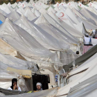 Imagen de los refugiados sirios en el campamento de Reyhanli, en Turquía.