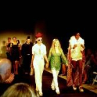 La leonesa María Lafuente, cerrando su desfile en la «Miami Fashion Week»