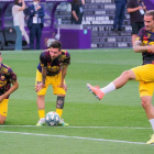 Griezmann apunta a titular frente al Nápoles con Messi y Luis Suárez en el ataque. R. GARCÍA